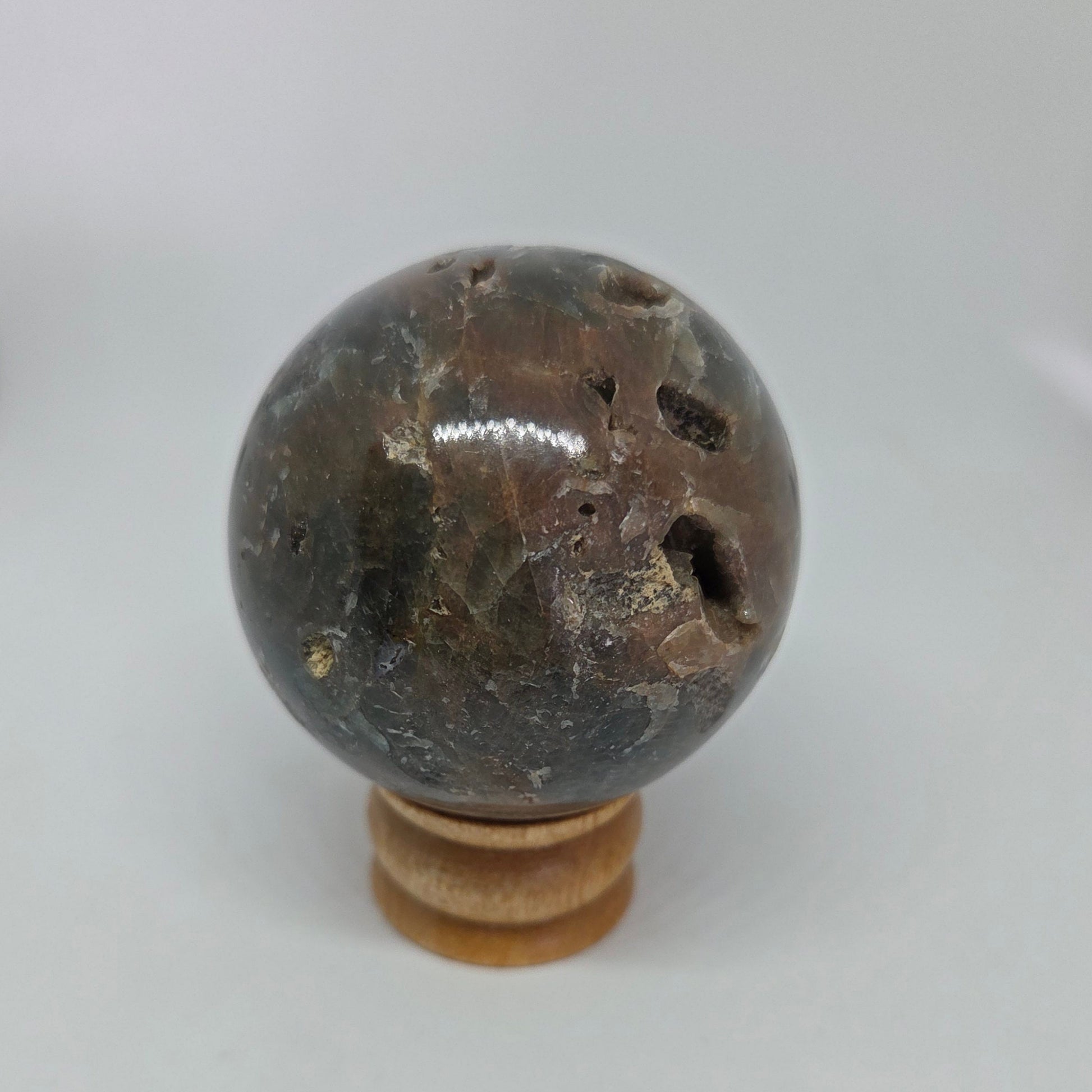 Apatite Crystal Energy Sphere close up view