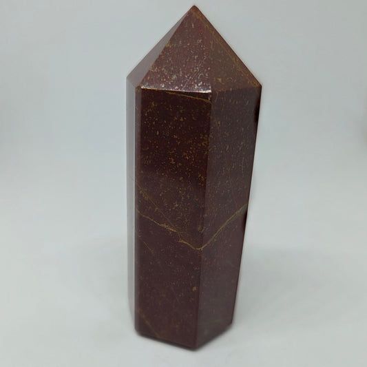 Brecciated Jasper Energy Crystal close up standing upright
