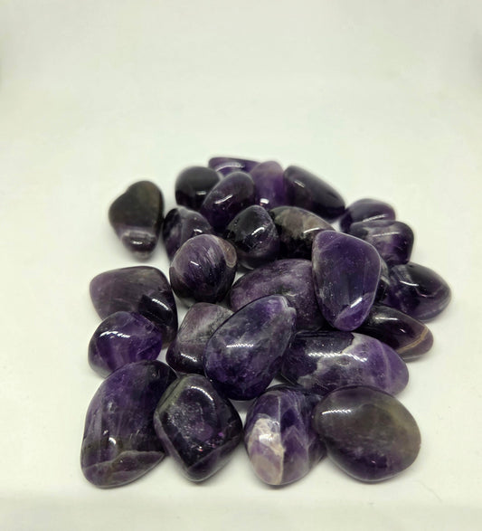 Purple tumbled stones.