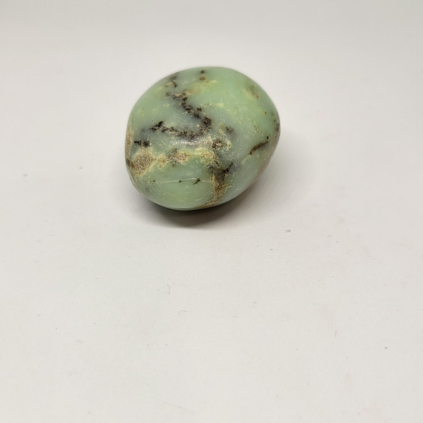 Chrysoprase crystal stone, close up view