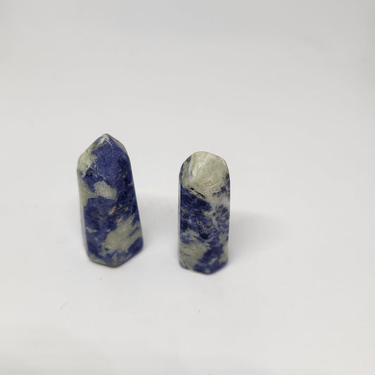 Mini Sodalite Energy Crystal Tower standing upright