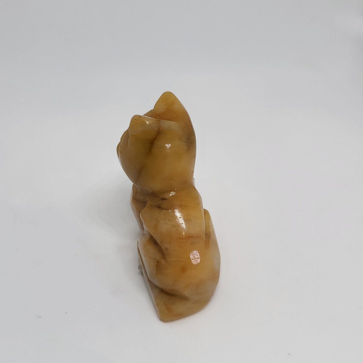 and-Carved Carnelian Cat for Confidence