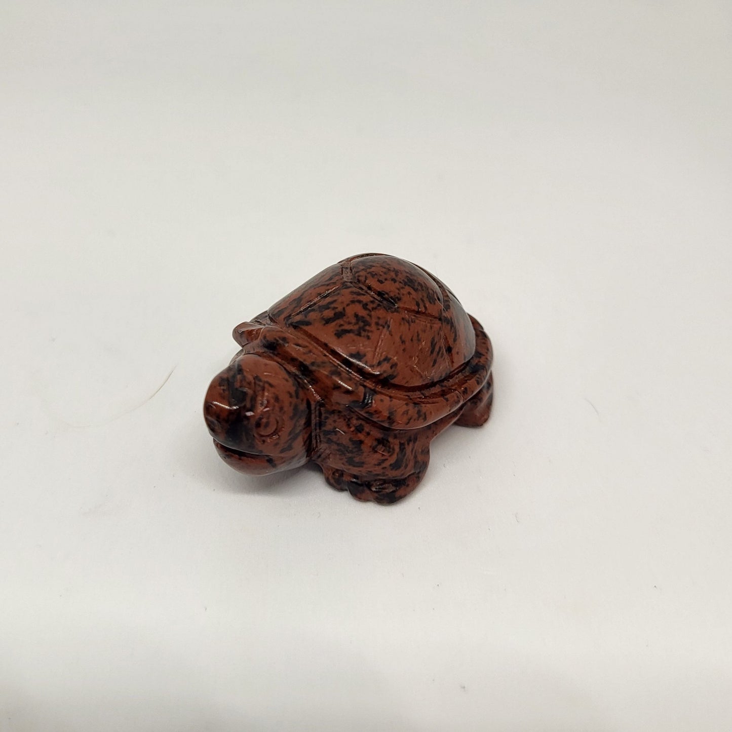 and-Carved Mahogany Jasper Turtle for Motivation and Energy