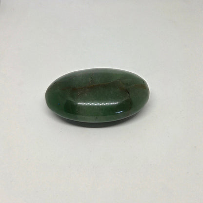 Green stone on a white background