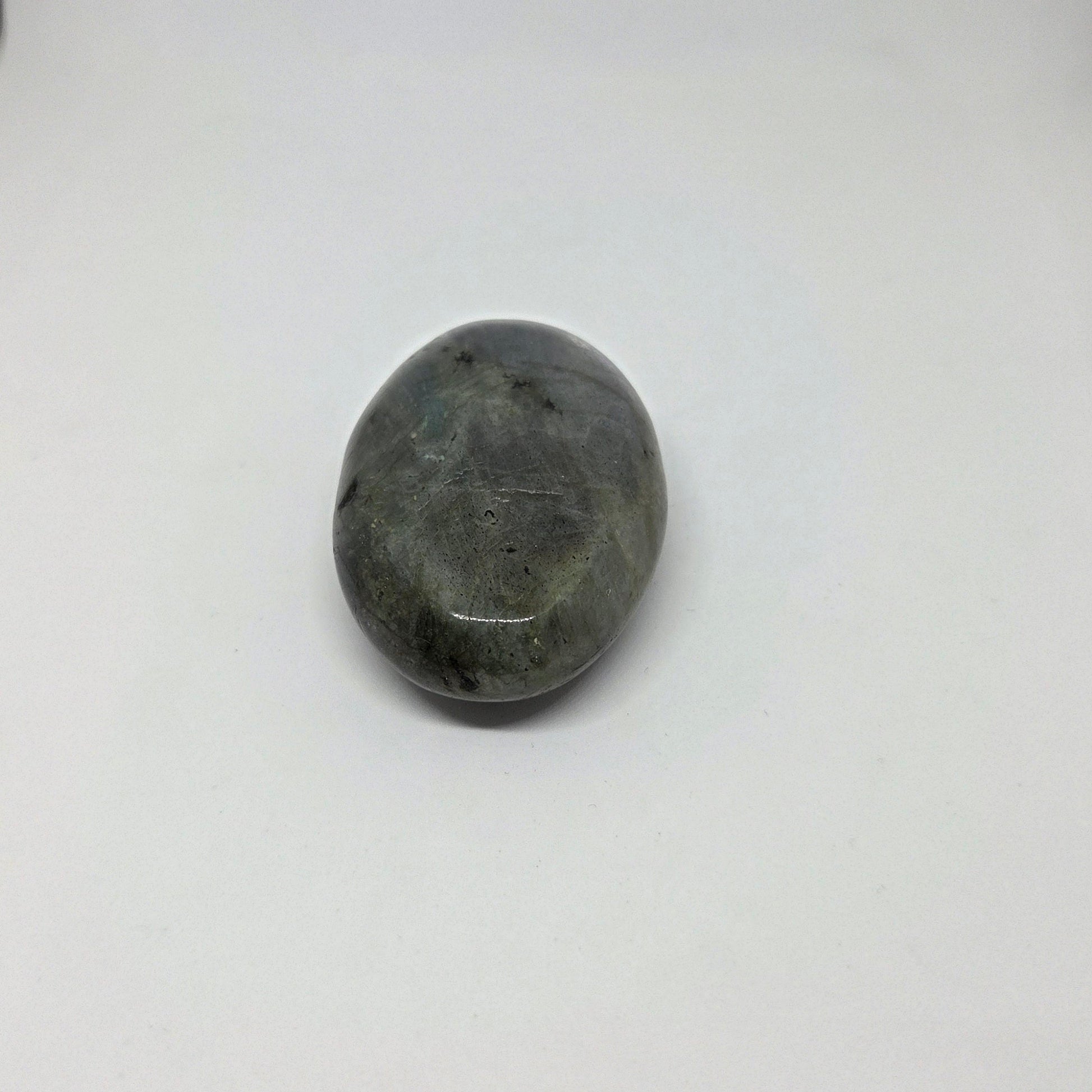 Oval-shaped stone on a white background