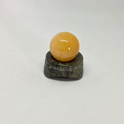 Yellow Citrine Calcite Quartz Sphere