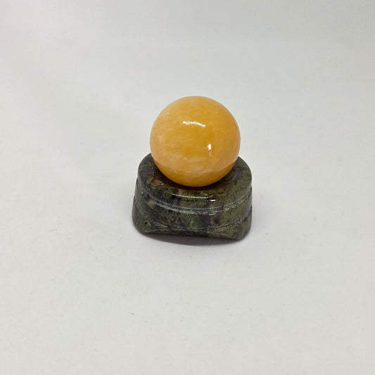 Yellow Citrine Calcite Quartz Sphere