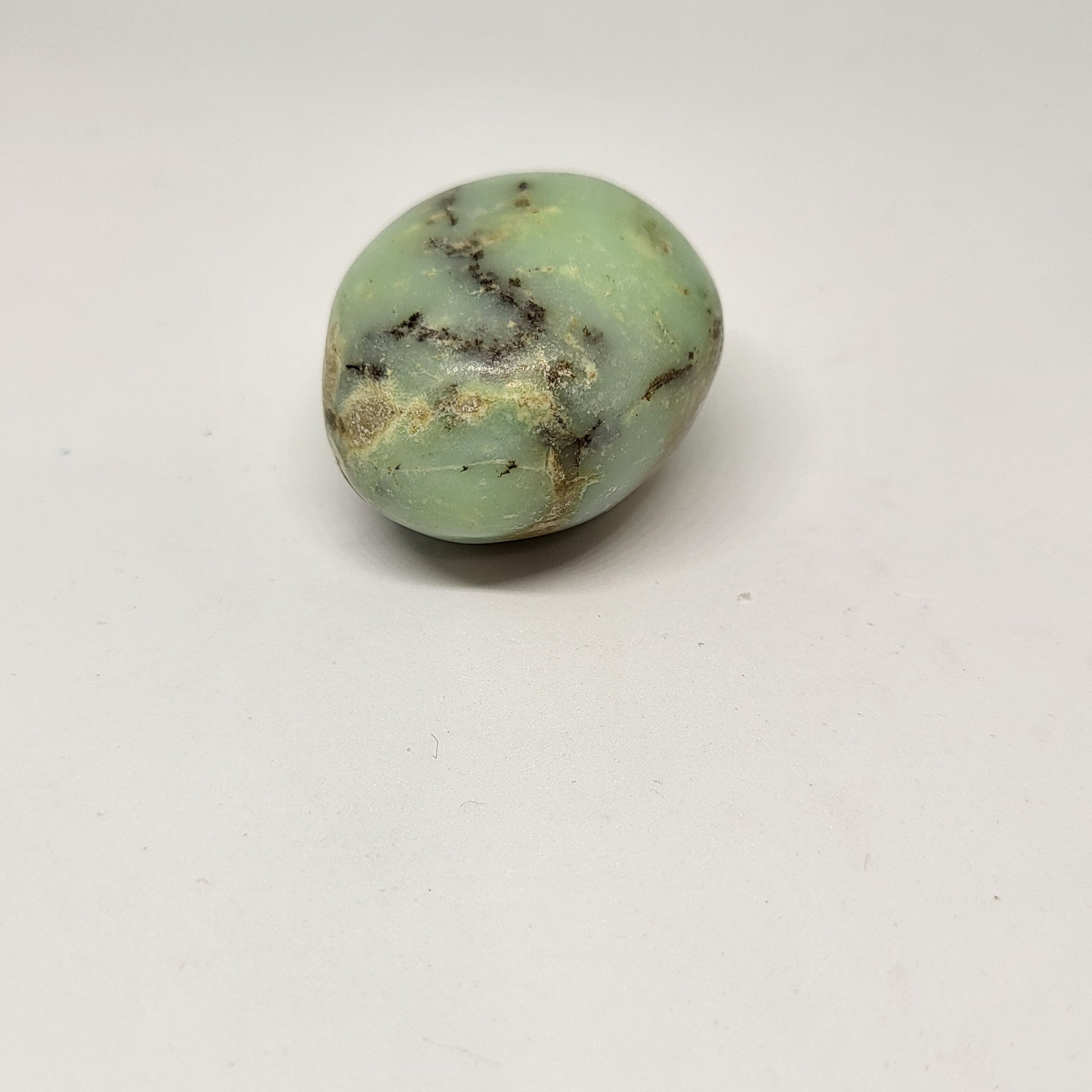 Chrysoprase crystal stone, close up view