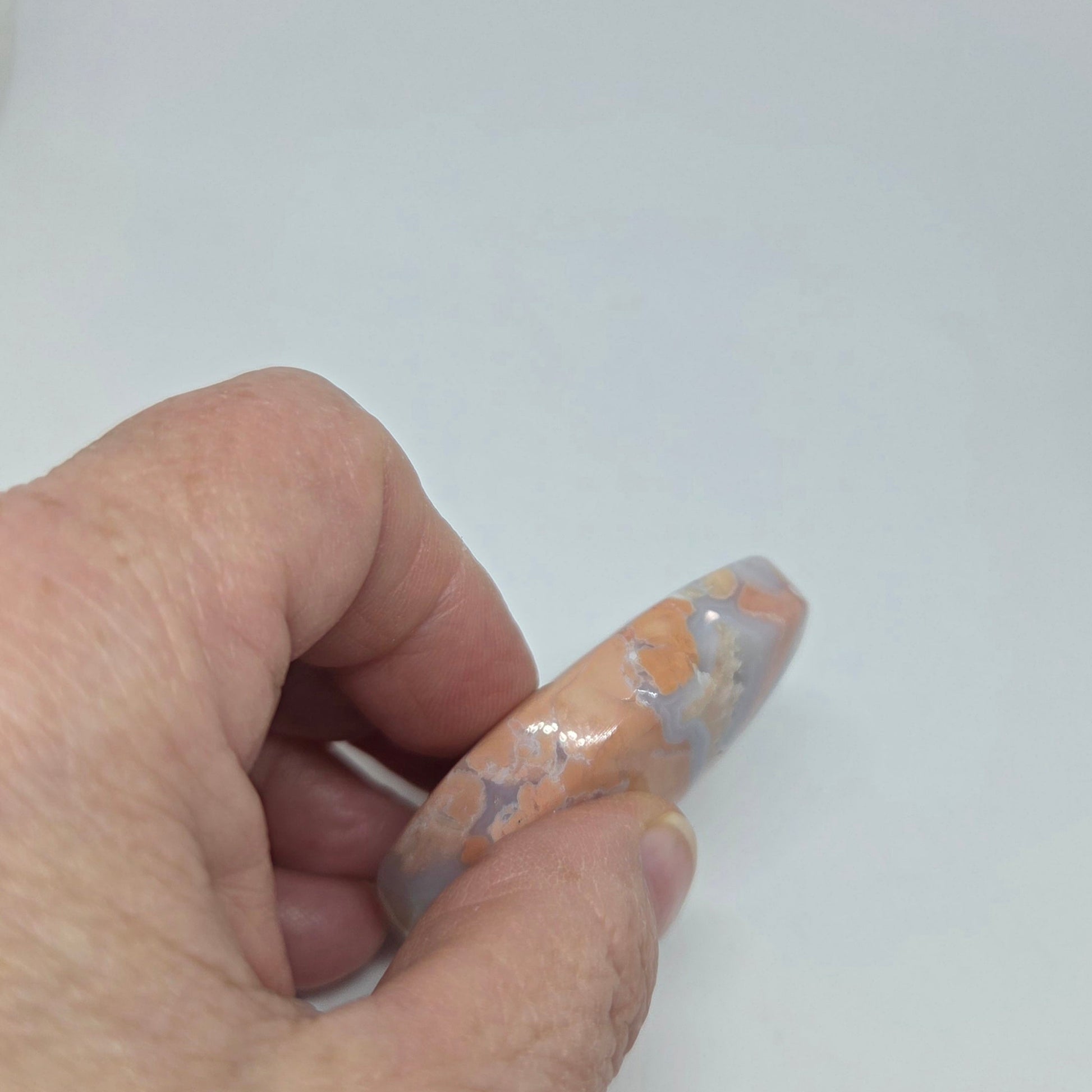 Cotton Candy Agate Healing Stone, side thickness