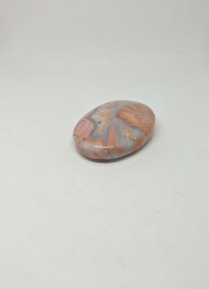 Cotton Candy Agate Palm with pink and white swirls
