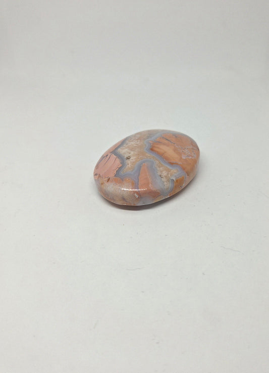 Cotton Candy Agate Palm with pink and white swirls