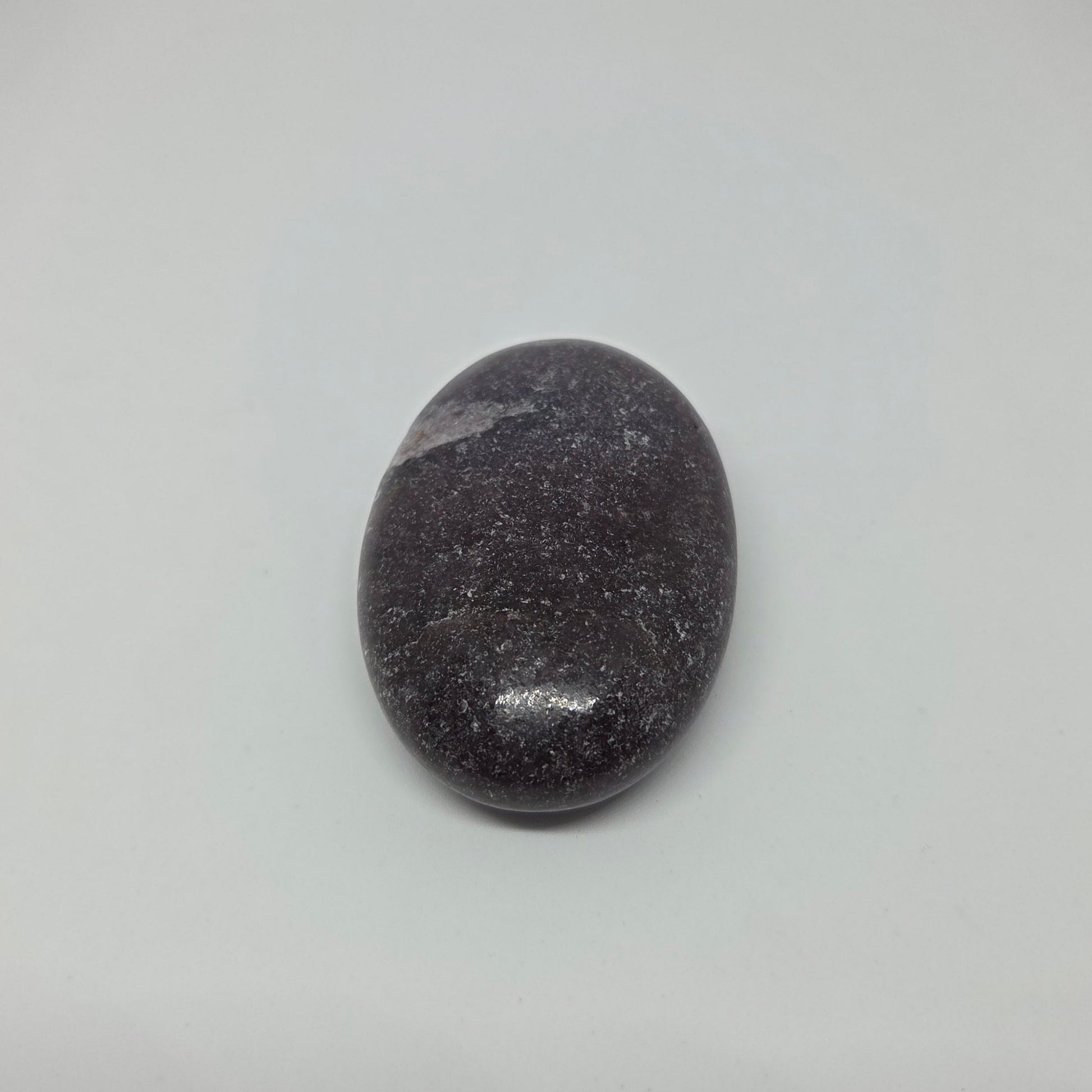 Oval shaped Lepidolite palm stone