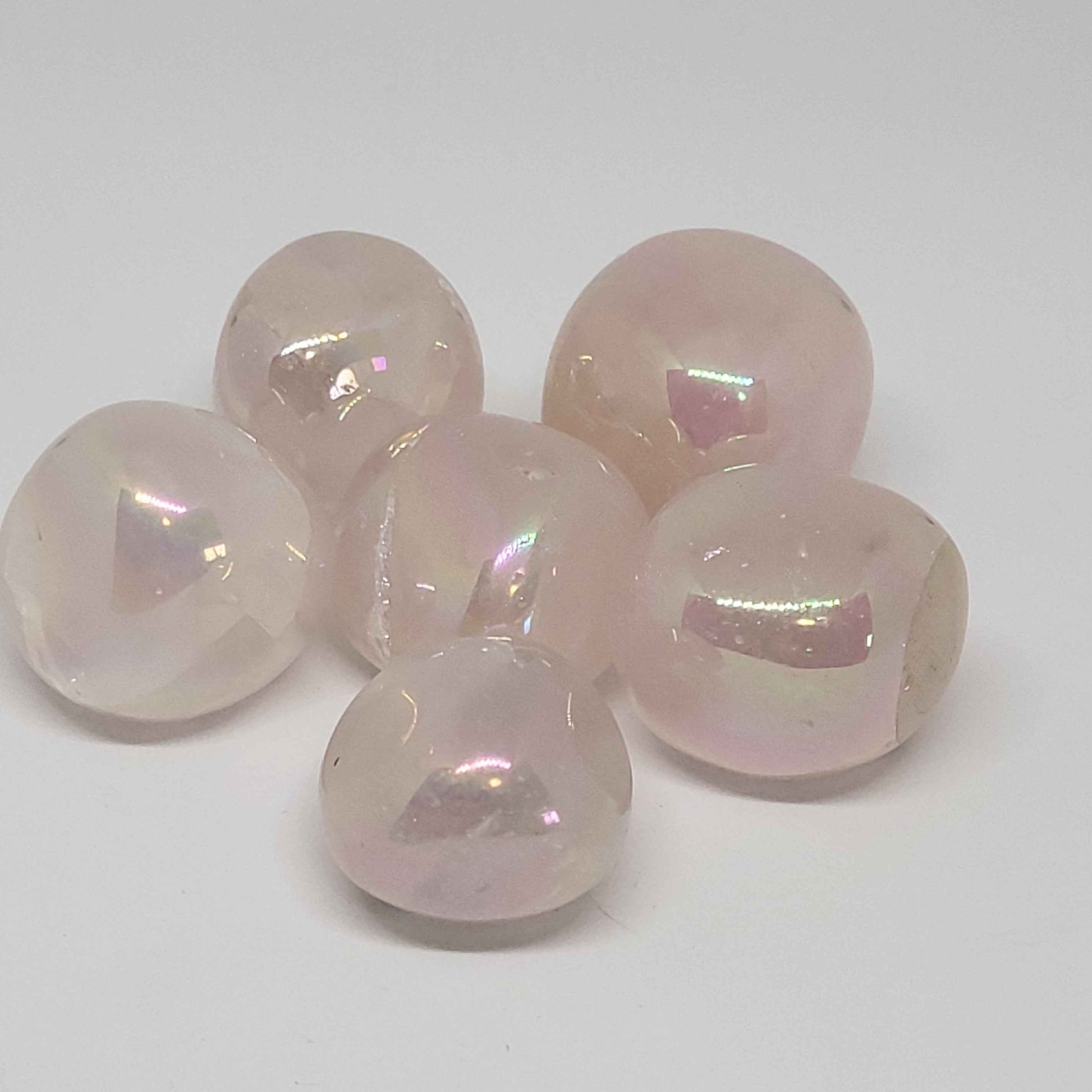 Aura Rose Quartz Tumble - Earth's Connections by Tamara