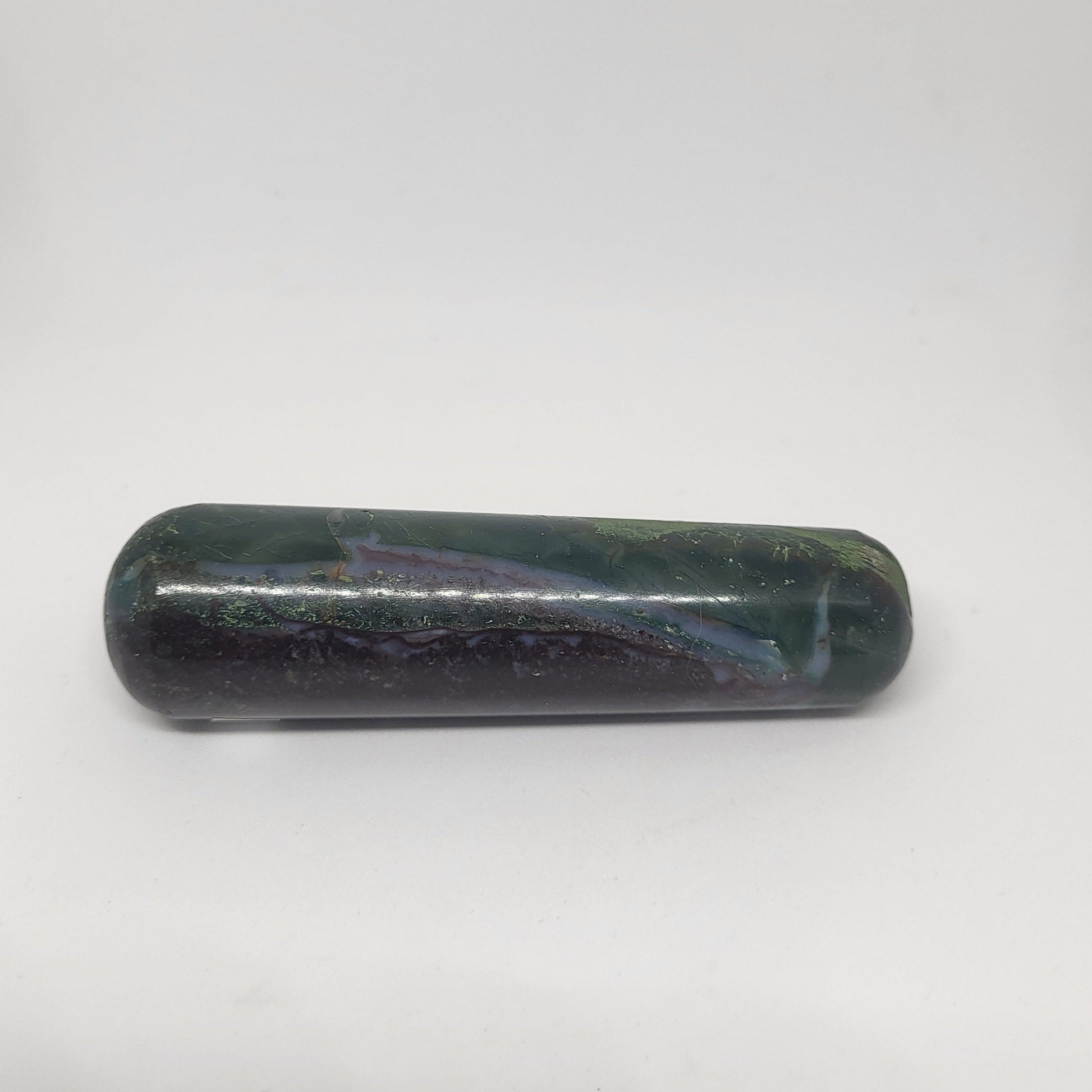 bloodstone wand with green and red healing crystal for courage