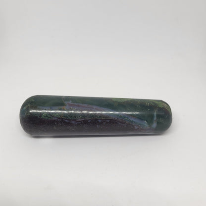 bloodstone wand with green and red healing crystal for courage
