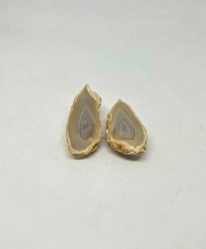 Brazilian Banded Geode Pair