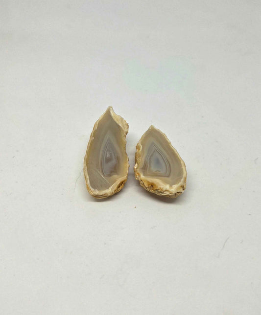 Brazilian Banded Geode Pair