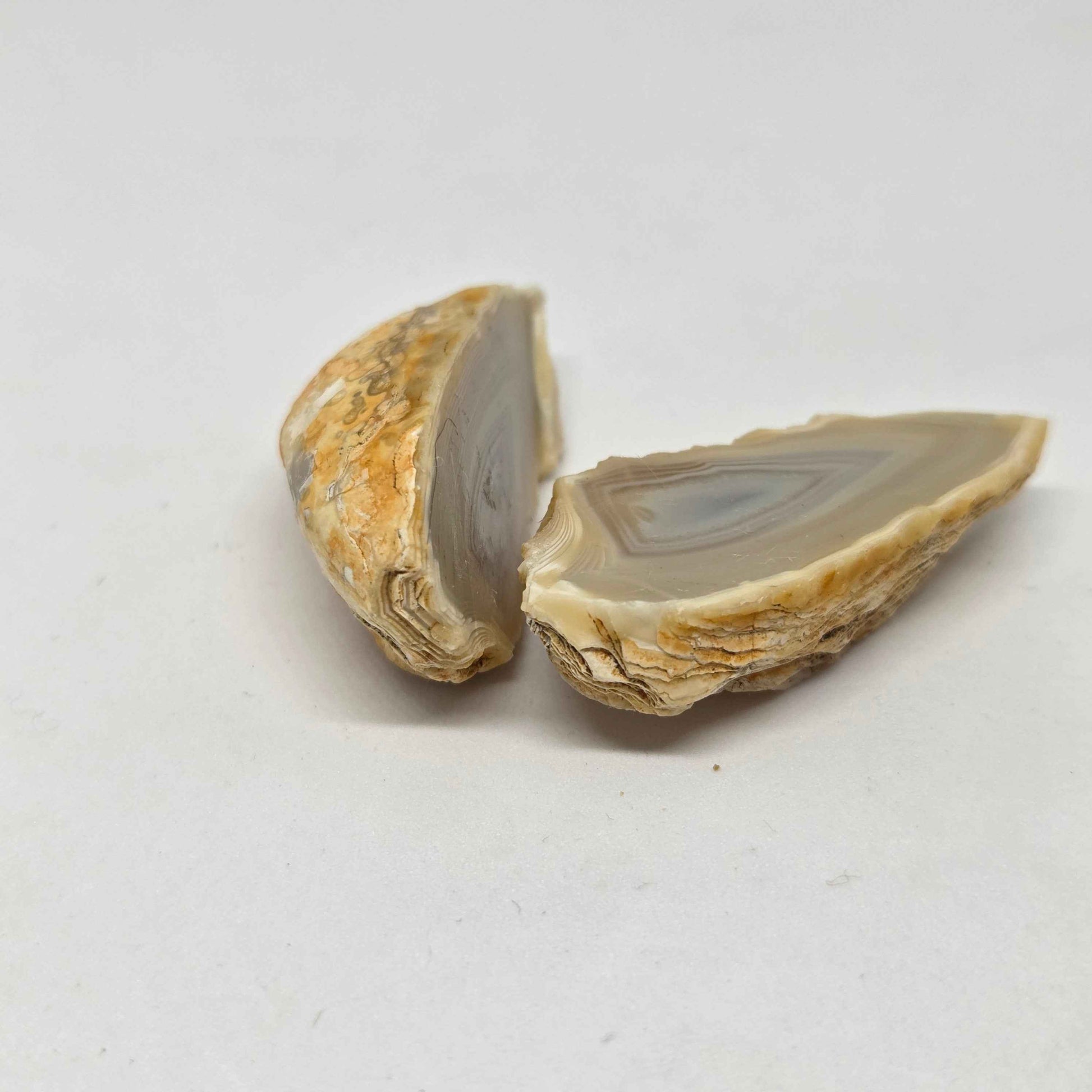 Brazilian Banded Geode Pair