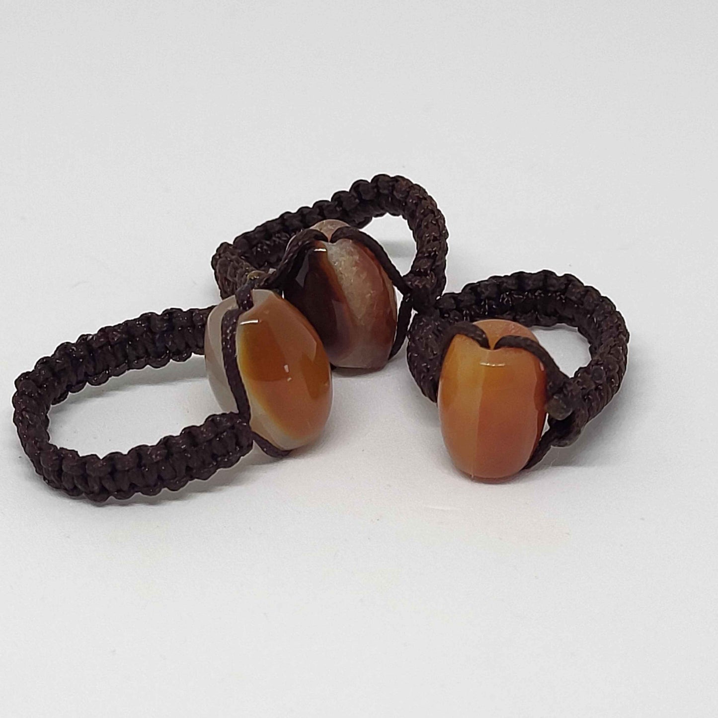 Carnelian Macrame Ring - Earth's Connections by Tamara