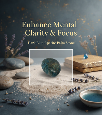 Dark Blue Apatite Mental Clarity Banner
