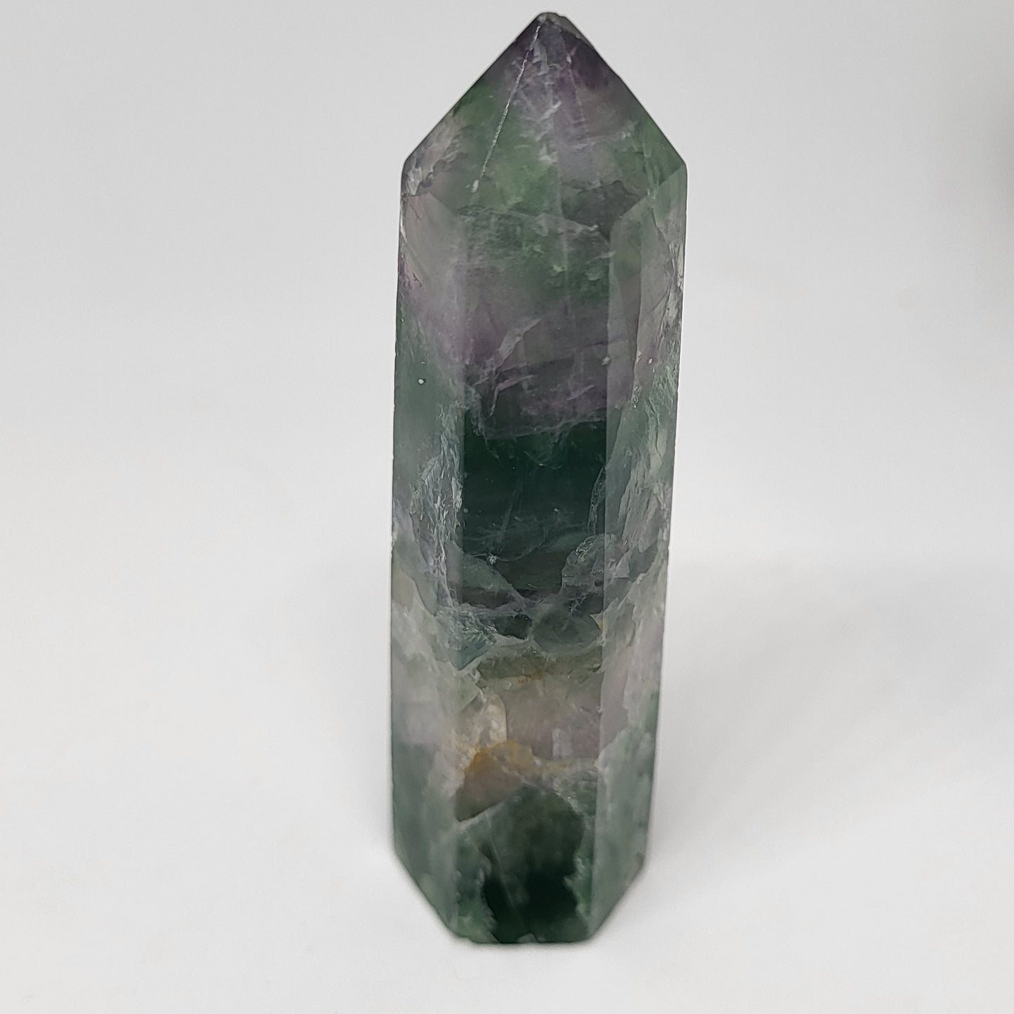 Fluorite tower for heart chakra and decision making