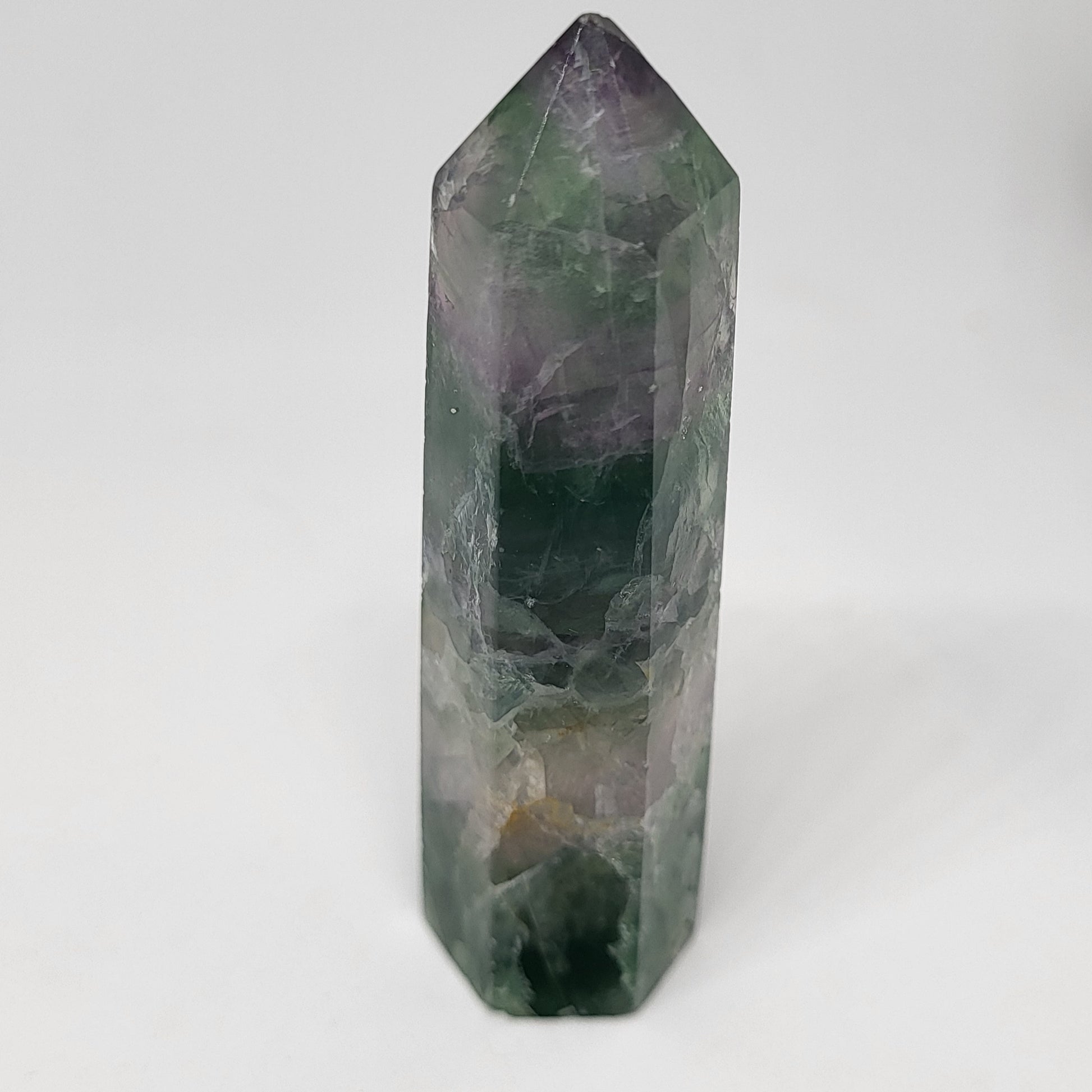 Fluorite tower for heart chakra and decision making
