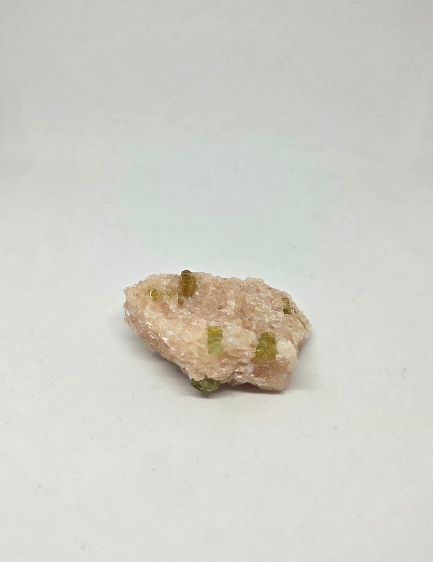 Rare Green Apatite Crystal from Ontario Showing Natural Formation