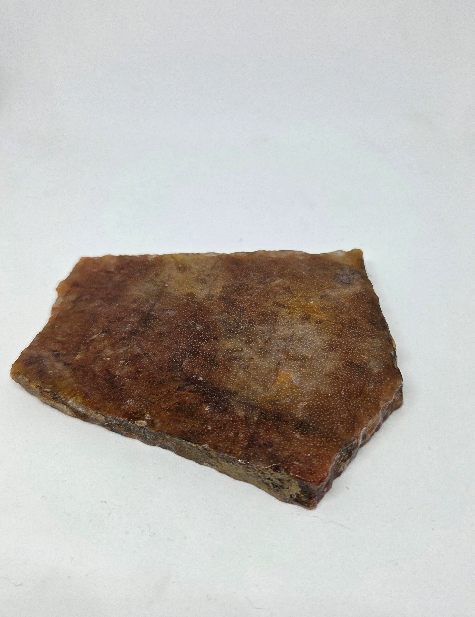 Himalayan Quartz Slab Polished Side Honey Amber Top View