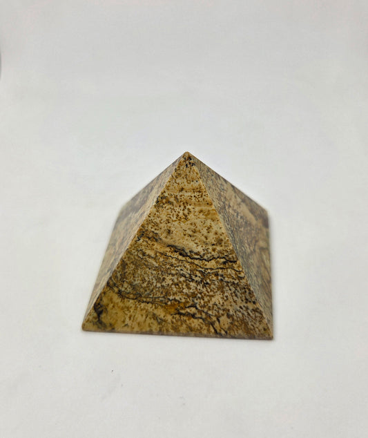 Landscape Jasper Pyramid for Grounding and Stability