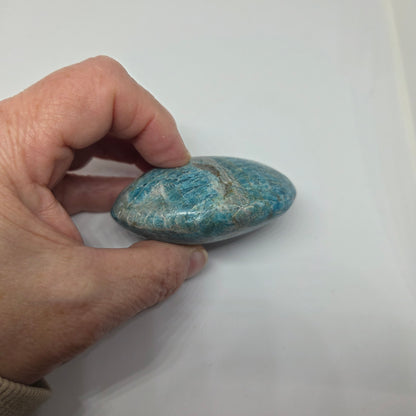 Light Blue Apatite Palm for Focus and Spiritual Growth