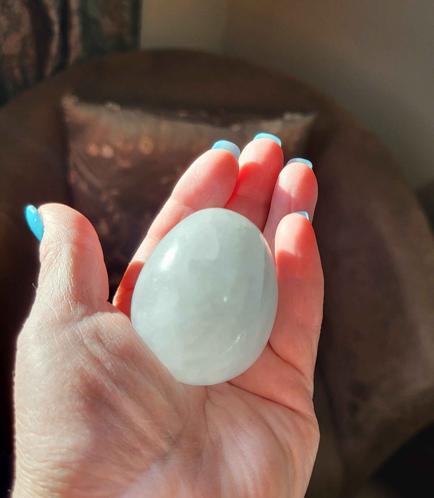 Blue Calcite Egg - Earth's Connections by Tamara