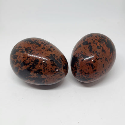 Mahogany Obsidian Crystal Egg for Root Chakra Healing