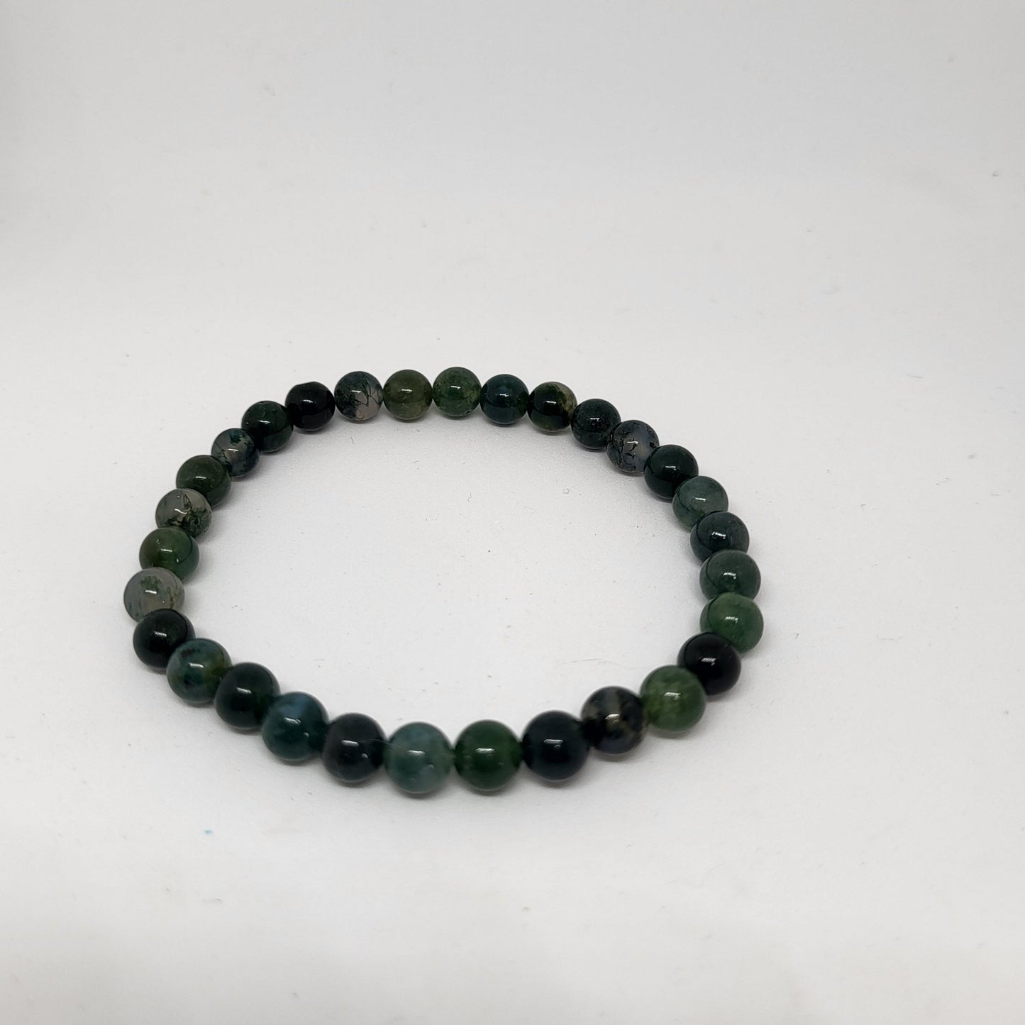 Moss Agate Bracelet for Stability and Stress Relief