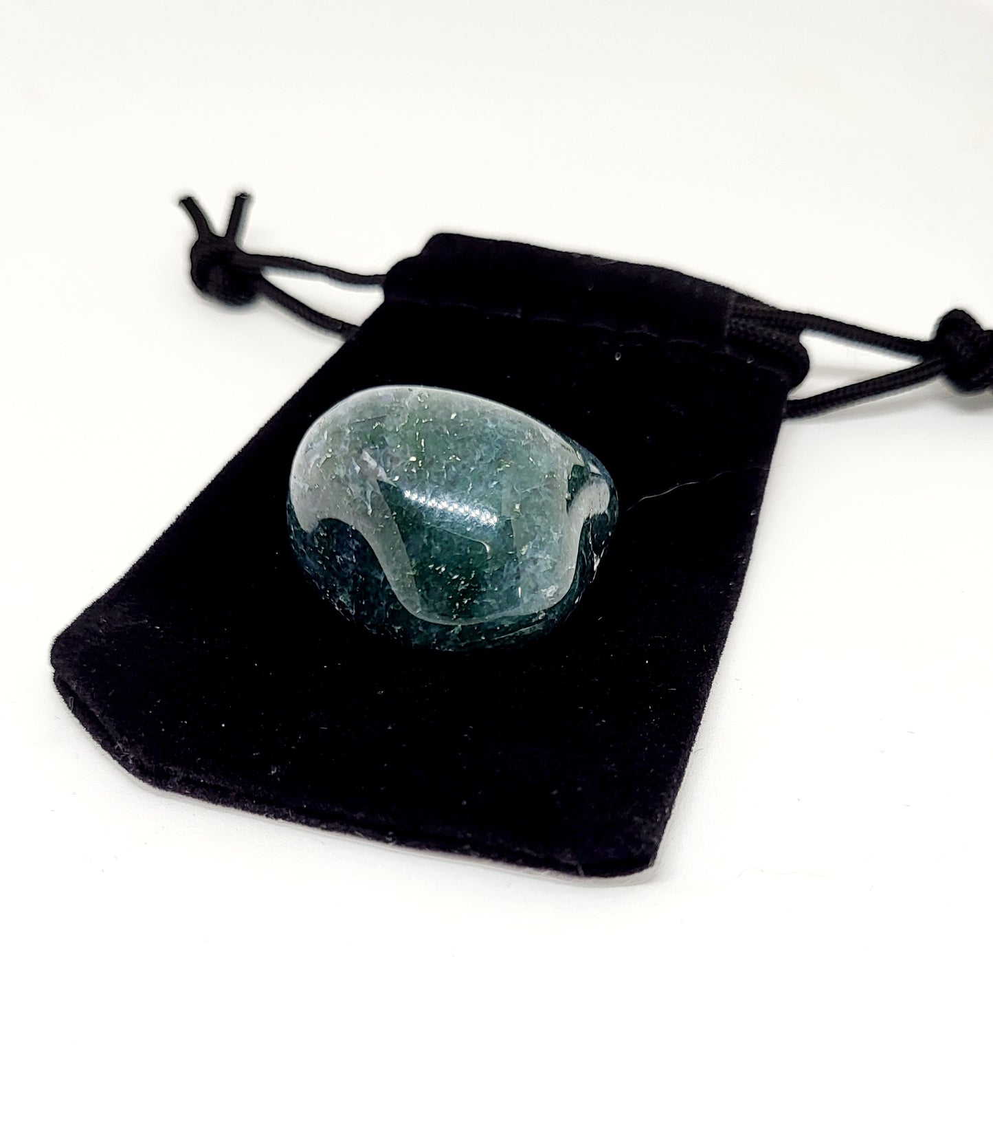 Moss Agate Tumble for Grounding and Earth Connection