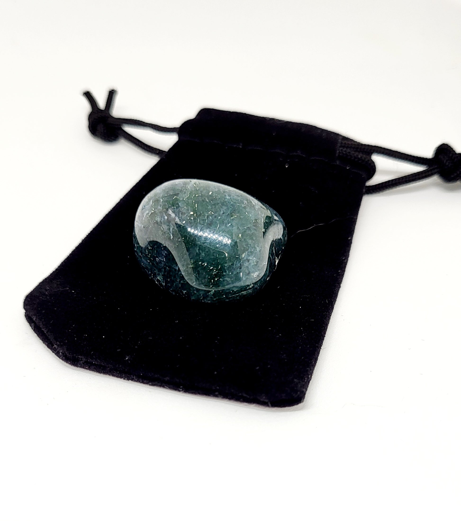 Moss Agate Tumble for Grounding and Earth Connection