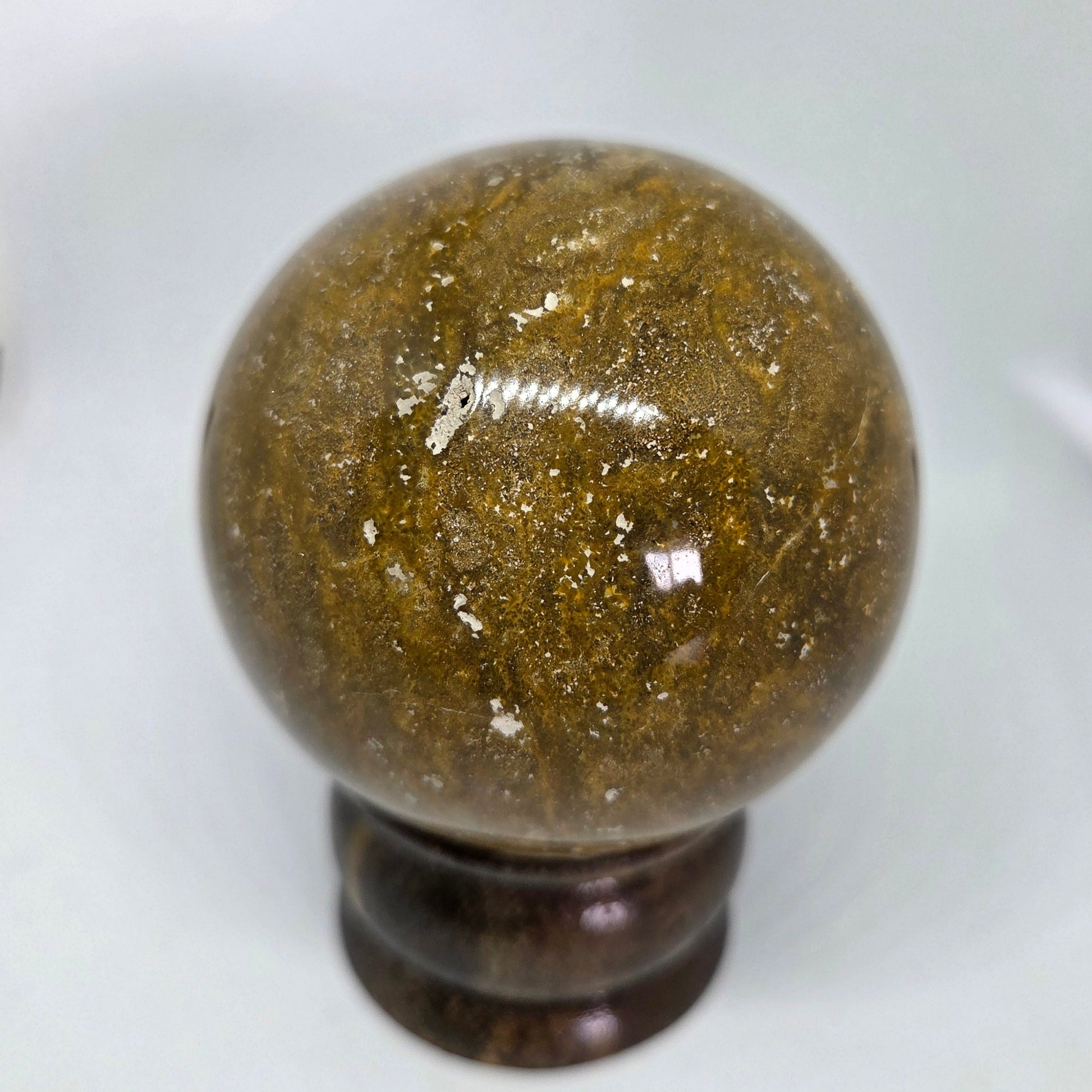 Ocean Jasper Sphere for Heart Chakra and Expression