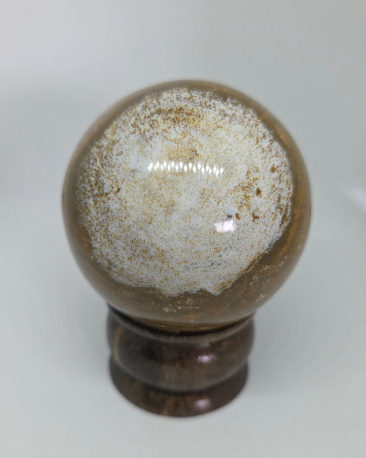 Ocean Jasper Sphere for Emotional Balance and Joy