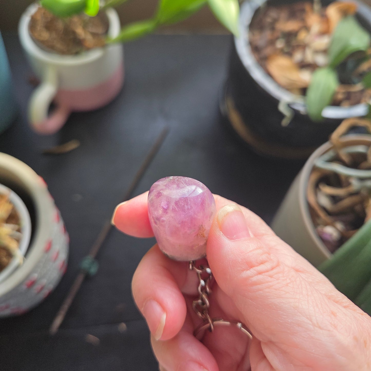 purple amethyst keychain for peaceful dreams