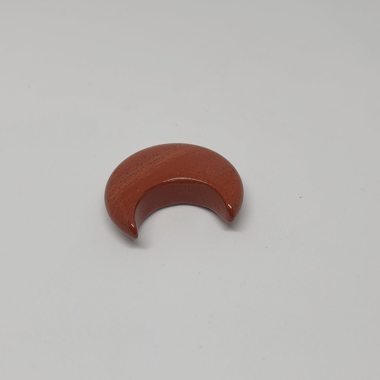Hand-Carved Red Jasper Moon for Root Chakra and Stability